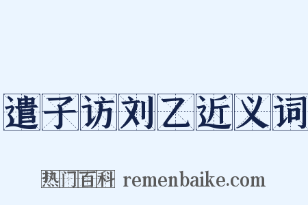 遣子访刘乙近义词是什么意思的图片